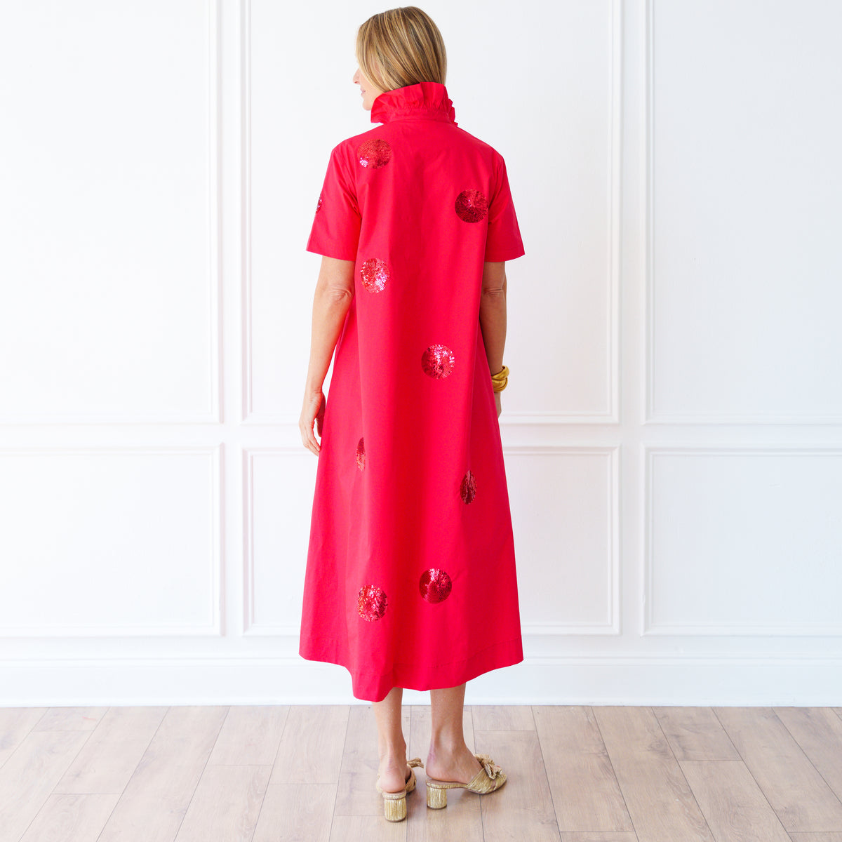 Georgia Sequin Dress Red