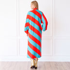 Coco Caftan Blues Red/Aqua