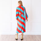 Coco Caftan Blues Red/Aqua