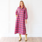 Poppy Dress Plaid Pink