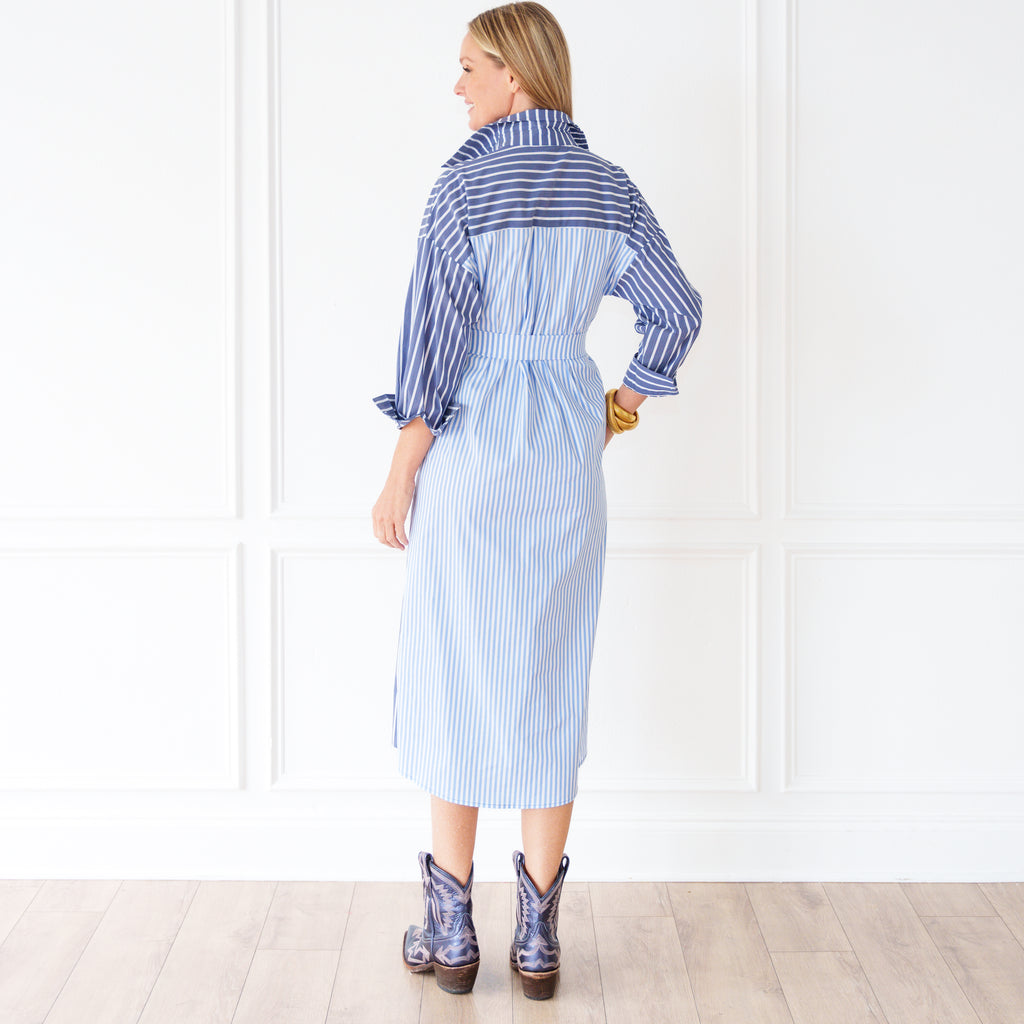 Libby Stripe Dress Blue