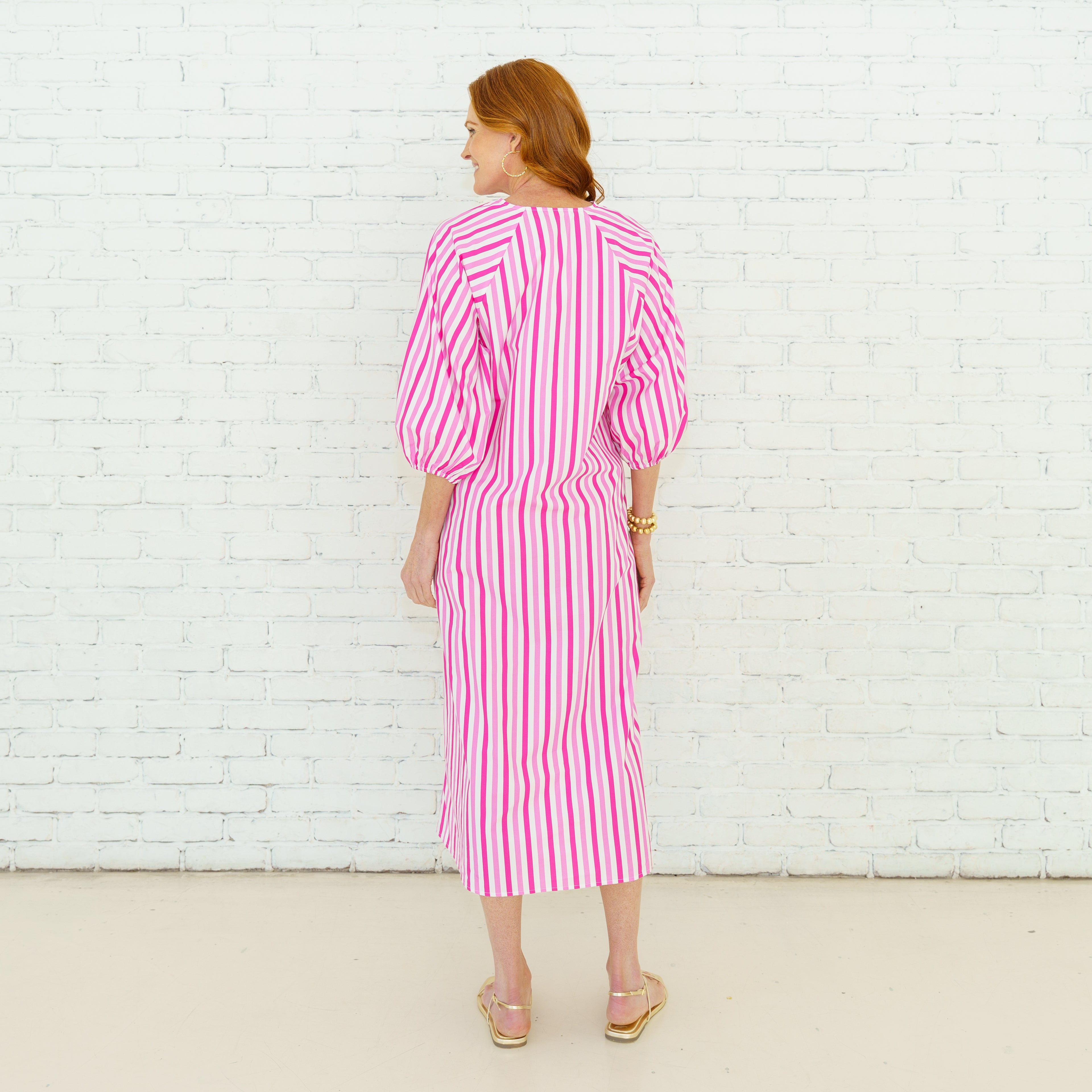 Caryn Lawn Coco Palm Beach Dress Red And Pink