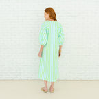 Caryn Lawn Coco Palm Beach Dress Green and Blue