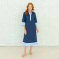 Caryn Lawn Carrie Long Dress Navy