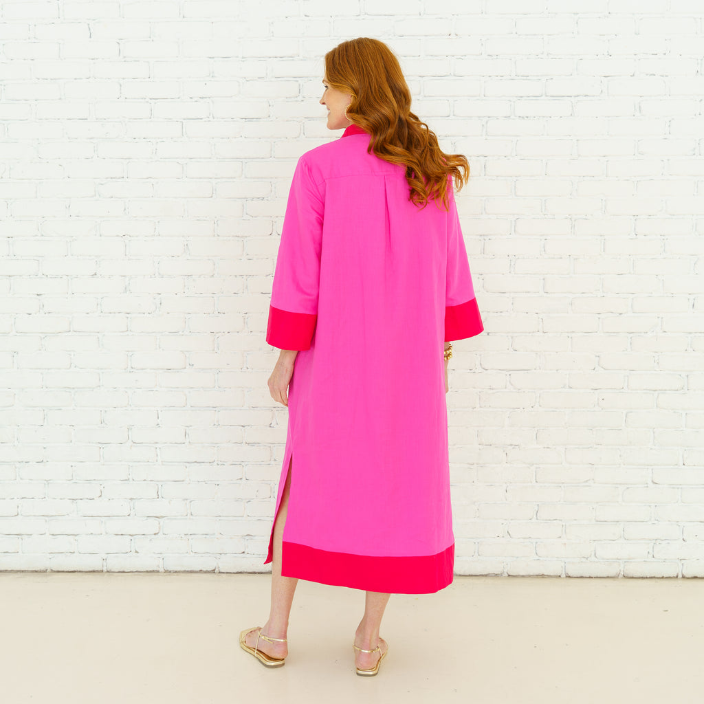 Caryn Lawn Carrie Long Dress Pink