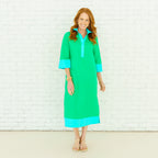Caryn Lawn Carrie Long Dress Green