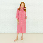 Caryn Lawn Libby Stripe Dress Red