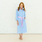 Libby Stripe Dress Wedgewood
