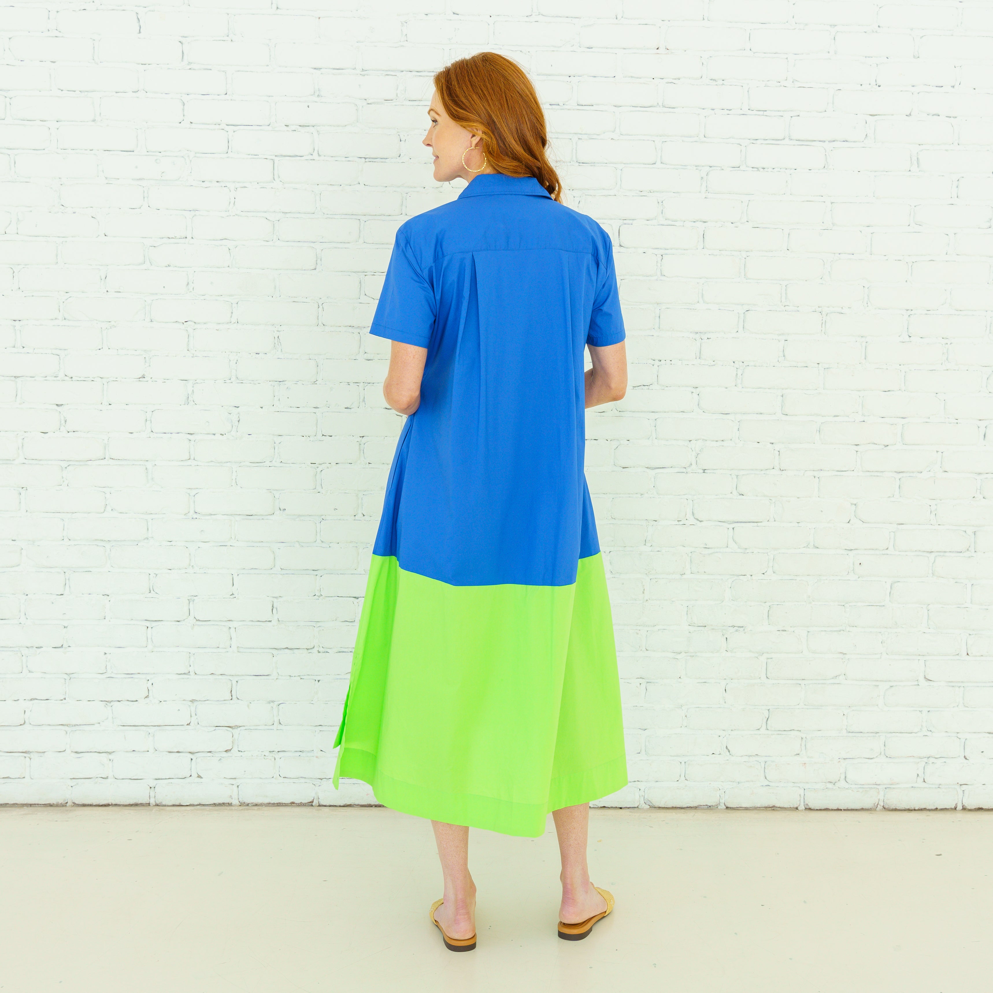 Millie Colorblock Dress Blue and Green - Size 1 (fits 0-4) Millie Colorblock Dress Blue and Green - Size 1 (fits 0-4)