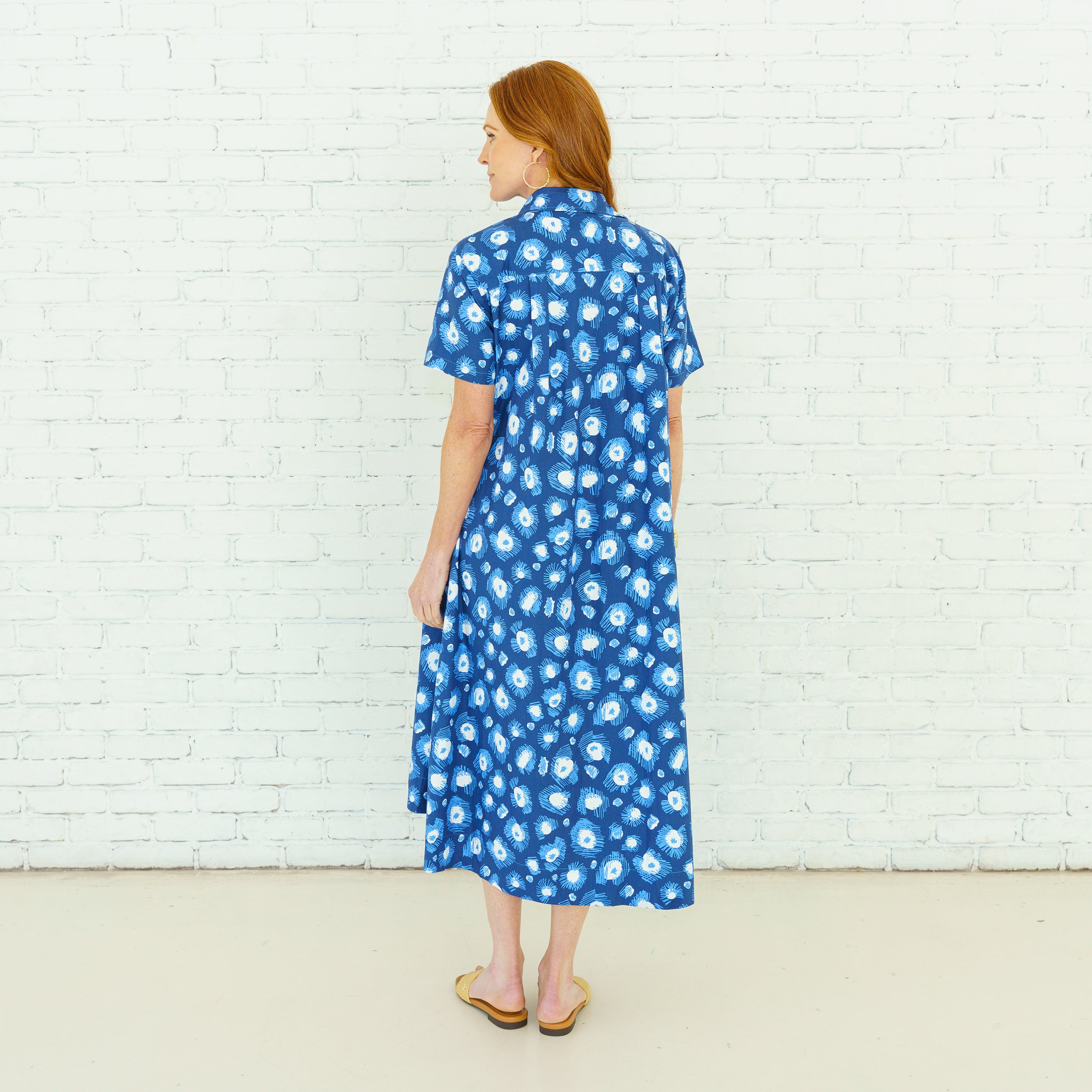 Caryn Lawn Millie Burst Dress Navy