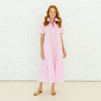 Caryn Lawn Maddie Dress Pink Stripe