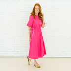 Caryn Lawn Ali Dress Pink