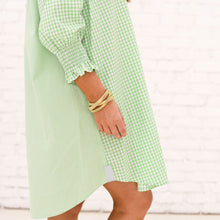 Load image into Gallery viewer, Caryn Lawn Kimberly Dress Opposite Gingham Green