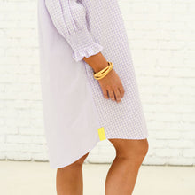 Load image into Gallery viewer, Caryn Lawn Kimberly Dress Opposite Gingham Lavender