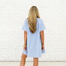 Load image into Gallery viewer, Caryn Lawn Margot Dress Powder Stripe