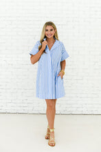 Load image into Gallery viewer, Caryn Lawn Margot Dress Powder Stripe