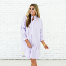 Load image into Gallery viewer, Caryn Lawn Kimberly Dress Opposite Gingham Lavender