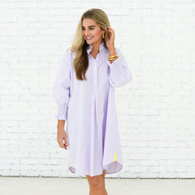 Load image into Gallery viewer, Caryn Lawn Kimberly Dress Opposite Gingham Lavender