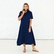 Load image into Gallery viewer, Caryn Lawn Millie Dress Long Navy