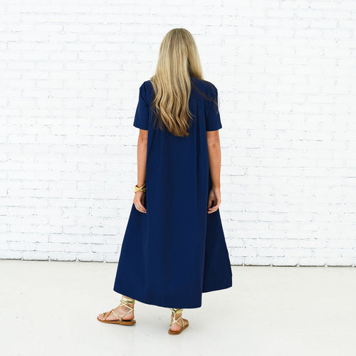 Caryn Lawn Millie Dress Long Navy