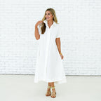 Caryn Lawn Millie Dress Long White