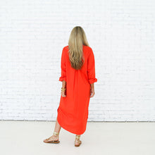 Load image into Gallery viewer, Caryn Lawn Piper Dress Long Orange