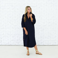 Load image into Gallery viewer, Caryn Lawn Piper Dress Long Navy