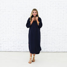 Load image into Gallery viewer, Caryn Lawn Piper Dress Long Navy