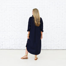 Load image into Gallery viewer, Caryn Lawn Piper Dress Long Navy