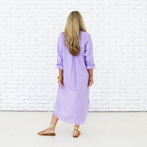 Caryn Lawn Piper Dress Long Lavender