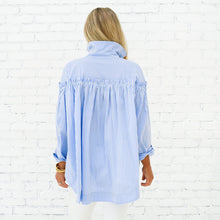 Load image into Gallery viewer, Caryn Lawn Miriam Top Blue Stripe