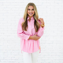 Load image into Gallery viewer, Caryn Lawn Kimberly Top Opposite Gingham Pink