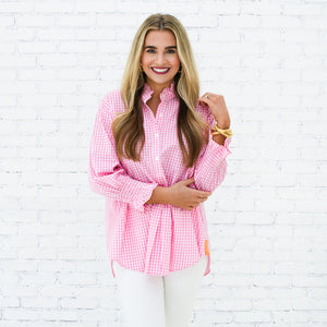 Caryn Lawn Kimberly Top Opposite Gingham Pink