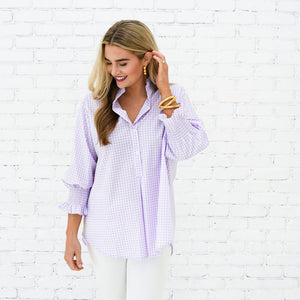 Caryn Lawn Kimberly Top Opposite Gingham Lavender