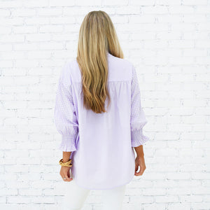 Caryn Lawn Kimberly Top Opposite Gingham Lavender