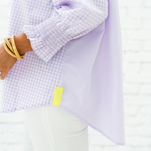 Caryn Lawn Kimberly Top Opposite Gingham Lavender