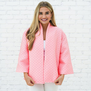 Caryn Lawn Jackie Jacquard Jacket Coral