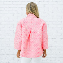 Load image into Gallery viewer, Caryn Lawn Jackie Jacquard Jacket Coral