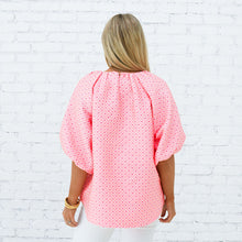 Load image into Gallery viewer, Caryn Lawn Cami Jacquard Top Coral