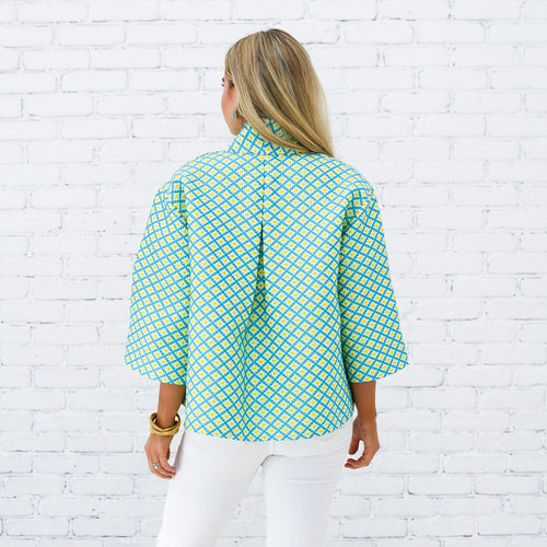 Caryn Lawn Jackie Jacquard Jacket Green