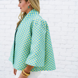 Caryn Lawn Jackie Jacquard Jacket Green