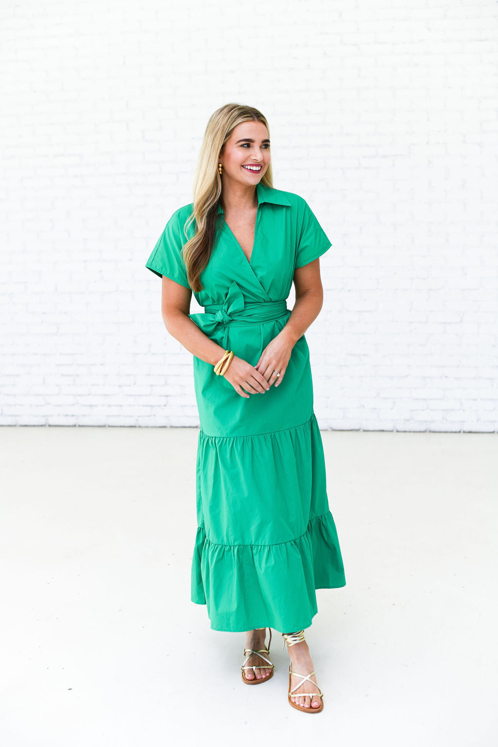 Caryn Lawn Gayle Dress Green