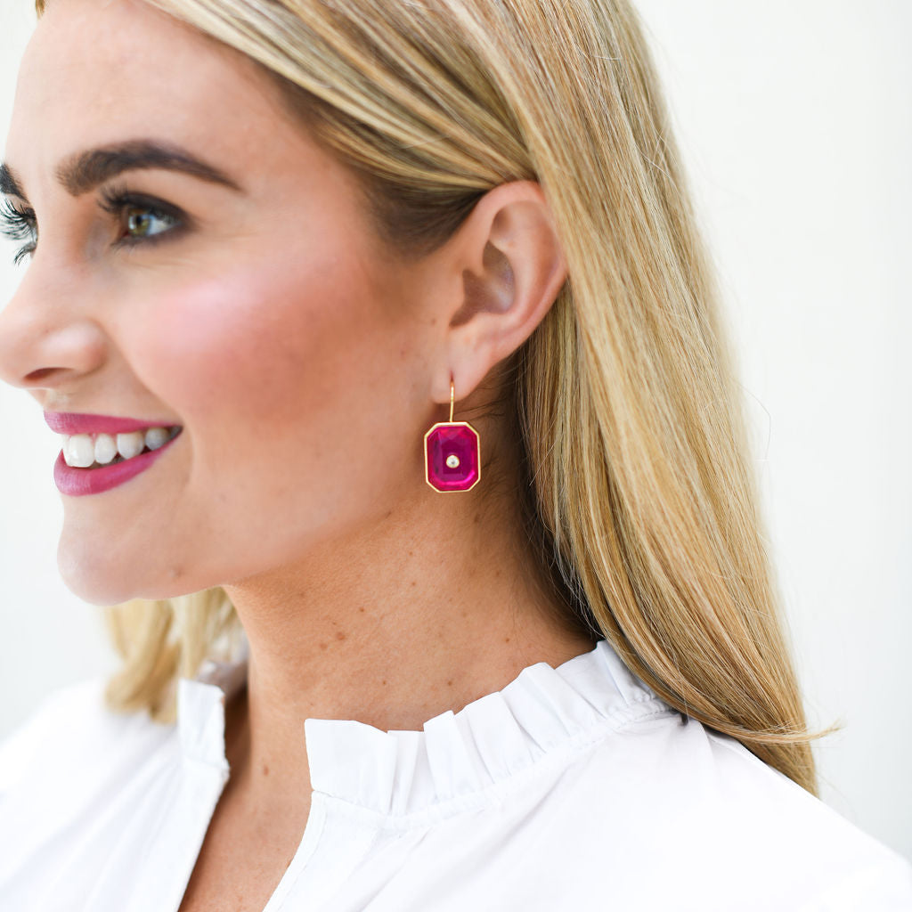 Caryn Lawn Grace Earring Hot Pink