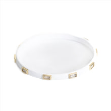 Load image into Gallery viewer, Caryn Lawn Coated Enamel CZ Bangle White