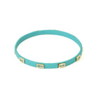 Caryn Lawn Coated Enamel CZ Bangle Turquoise
