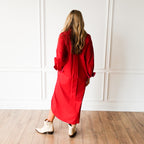 Caryn Lawn Dani Dress Red and Pink