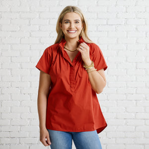 Caryn Lawn Emily Top Burnt Orange