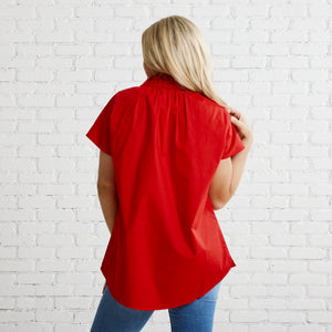 Caryn Lawn Emily Top Red