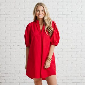 Caryn Lawn Erin Dress Red