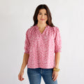 Caryn Lawn Erin Top Rose Poppy